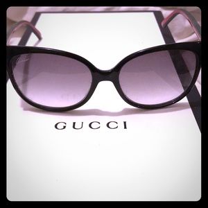 Gucci gg 3649/s black cat eye web sunglasses